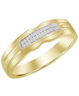 Macy's Brand - Men's Diamond Accent Band in 10K Yellow Gold