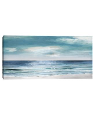 Fine Art Canvas - Blue Silver Shore by Sally Swatland Canvas Art Print