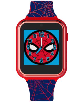 Accutime - Kid's Spiderman Black Silicone Strap Smart Watch 46x41mm