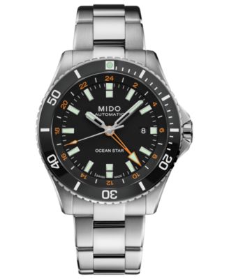 Mido - Men's Swiss Automatic Ocean Star GMT Stainless Steel Bracelet Watch 44mm