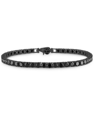 Esquire Men's Jewelry - Black Spinel Tennis Bracelet (13 ct. t.w.) in Black Rhodium-Plated Sterling Silver