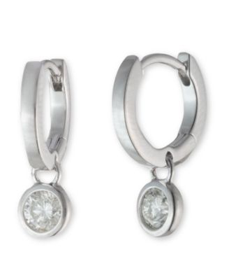 Lauren Ralph Lauren - Sterling Silver Cubic Zirconia Huggie Earring