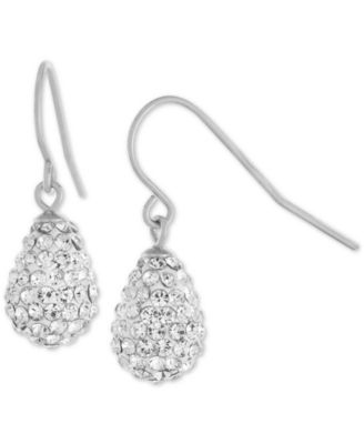 Giani Bernini - Crystal Pav&eacute; Teardrop Drop Earrings in Sterling Silver