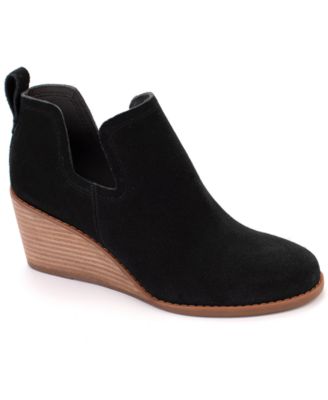 TOMS - Women's Suede Kallie Wedge Booties