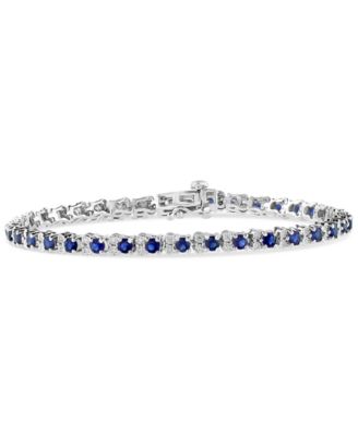 EFFY Collection - Gemstone & Diamond (1/4 ct. t.w.) Tennis Bracelet in Sterling Silver
