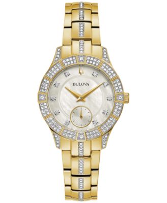 Bulova - Women's Phantom Gold-Tone Stainless Steel Bracelet Watch 31mm