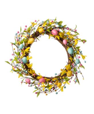 Glitzhome - 22"D Easter Egg Wreath