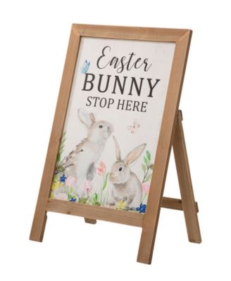 Glitzhome - 24"H Easter Wooden Porch Sign / Standing D&eacute;cor