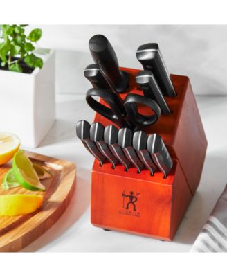 J.A. Henckels - Dynamic Cutlery & Cherry Wood Block 12-Pc. Set