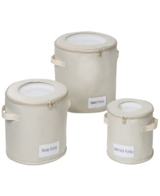 Honey Can Do - Round Dinnerware Storage Boxes, Set of 3