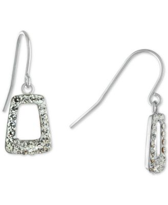 Giani Bernini - Crystal Geometric Drop Earrings in Sterling Silver