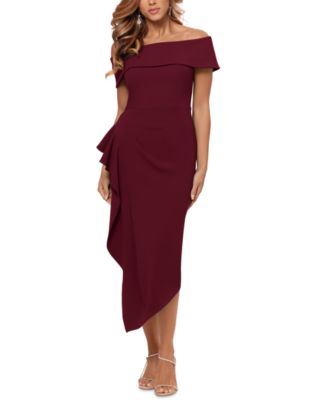 Betsy & Adam - Off-The-Shoulder Ruffle Dress