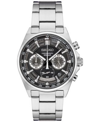 Seiko - Men's Chronograph Essentials Stainless Steel Bracelet Watch 41mm