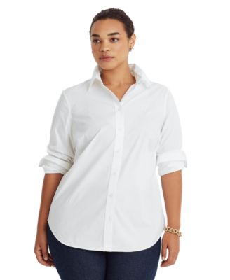 Lauren Ralph Lauren - Plus-Size Easy Care Cotton Shirt