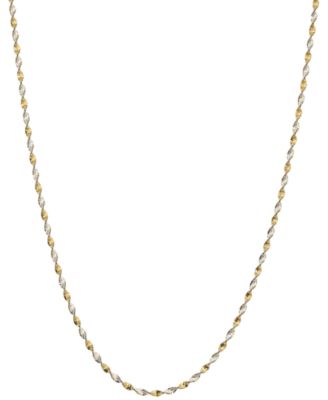 Giani Bernini - Two-Tone Twist Link 18" Chain Necklace in Sterling Silver & 18k Gold-Plate