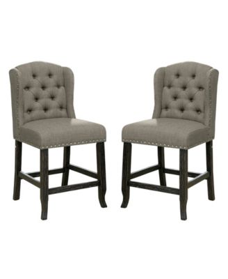 Furniture of America - Colette Pub Chair, (Set Of 2), Quick Ship