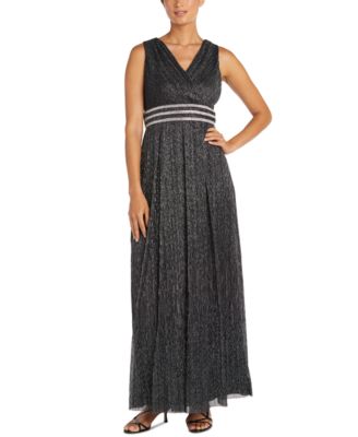 R & M Richards - Crinkle Pleated Gown