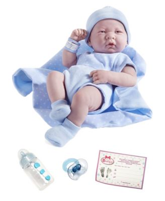 JC TOYS - JC Toys, La Newborn All Vinyl Anatomically Correct Real Girl 15 inch Baby Doll in Pink Knit Outfit and Accessories - For Children 2 Years and older, Designed by Berenguer.