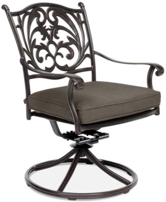 Agio - Chateau Aluminum Outdoor Swivel Rocker with Outdoor Cushions