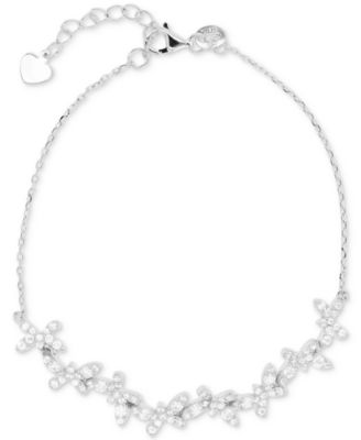 Macy's - Cubic Zirconia Butterfly Chain Bracelet in 14k Gold-Plated Sterling Silver