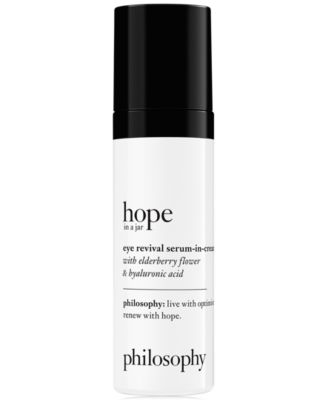 philosophy - hope in a jar eye revival serum-in-cream with elderberry flower & hyaluronic acid, 0.5-oz.