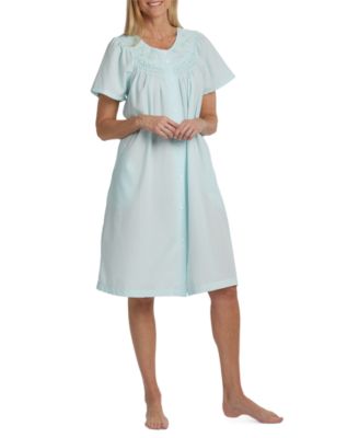 Miss Elaine - Short-Sleeve Snap-Front Robe
