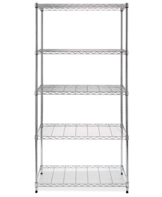 Seville Classics - 5-Tier Steel Wire Wheeled Shelving
