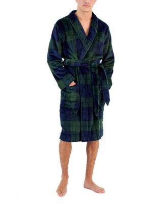 Club Room - Men's Plus Plaid Pajama Robe