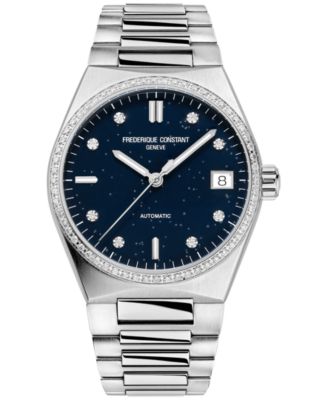Frederique Constant - Women's Swiss Automatic Highlife Diamond (1/2 ct. t.w.) Stainless Steel Bracelet Watch 34mm