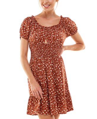 As U Wish - Juniors' Cutout Tie-Back Dress