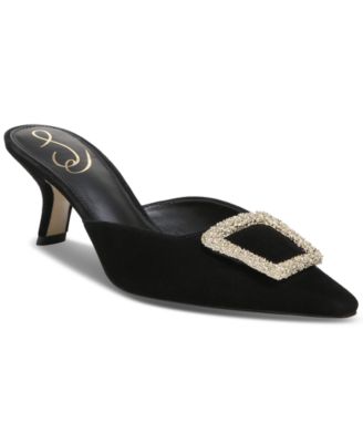 Sam Edelman - Women's Brit Embellished-Buckle Dress Mules