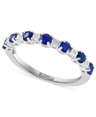 EFFY Collection - Sapphire (3/4 ct. t.w.) & Diamond Accent Stacking Ring in Sterling Silver