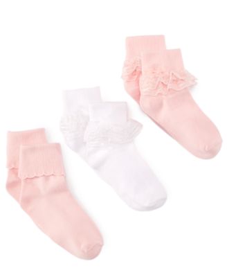 Trimfit - Girls' or Little Girls' 3-Pack Decorative Socks