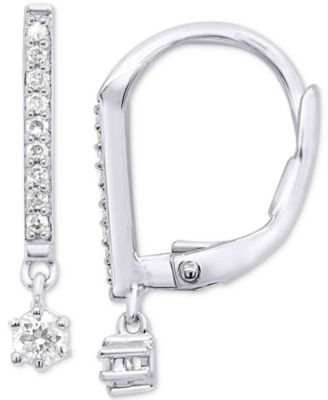 Forever Grown Diamonds - Lab-Created Diamond Dangle Earrings (1/6 ct. t.w.) in Sterling Silver
