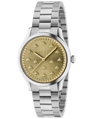 Gucci - Women's Swiss G-Timeless Stainless Steel Bracelet Watch 32mm
