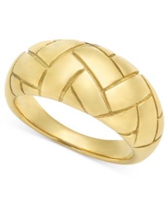 Lola Ade - 18k Gold-Plated Stainless Steel Biricki-Etched Ring