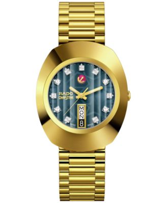 Rado - Women's Swiss Automatic Original Gold-Tone Stainless Steel Bracelet Watch 35mm