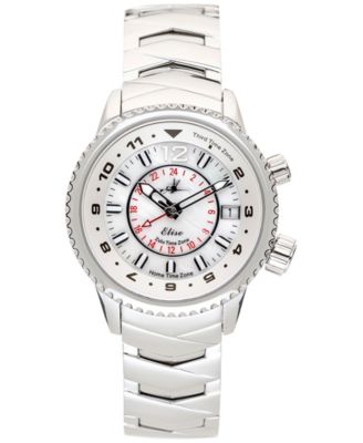 Abingdon Co. - Women's Swiss Tri-Time Stainless Steel Bracelet Watch 33mm