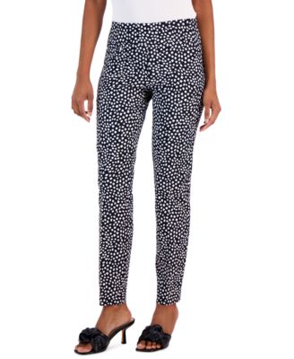 Alfani - Printed Pull-On Pants