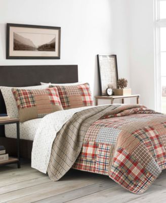 Eddie Bauer - Hawthorne Brown Reversible 3-Piece Full/Queen Quilt Set