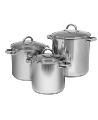 Sedona - 3-Pc. Stainless Steel Stockpot Set