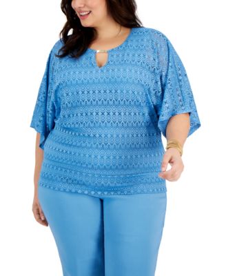 JM Collection - Plus Size Poncho Top