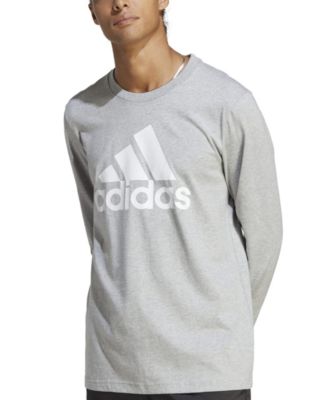adidas - Men's Basic Badge of Sport Long-Sleeve Crewneck T-Shirt
