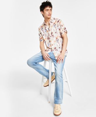 GUESS - Men's Desert Poppy Shirt & Slim Straight Jeans