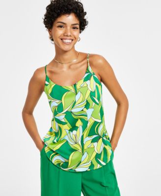 Bar III - Women's Floral-Print Scoop-Neck Camisole Top