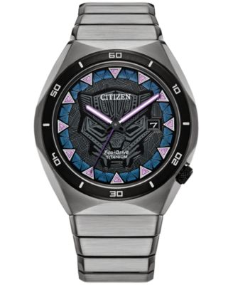 Citizen - Men's Marvel Black Panther Super Titanium Bracelet Watch 41mm