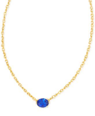 Kendra Scott - 14k Gold-Plated Single Stone 16" Adjustable Pendant Necklace