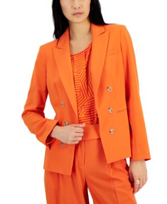 Tahari ASL - Women's Peak-Lapel Faux-Double-Breasted Blazer