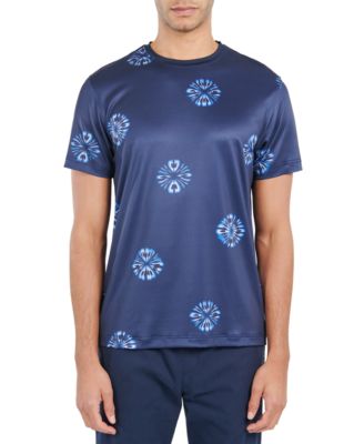 Society of Threads - Men's Slim-Fit Abstract Floral Performance T-Shirt
