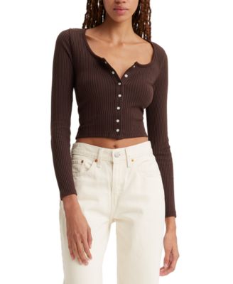 Levi's - Women's Britt Long-Sleeve Snap-Front Top